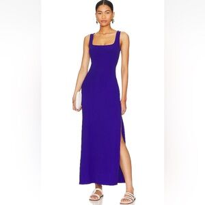 L*Space Mara Ribbed Jersey Dress in Cobalt Blue Size SM